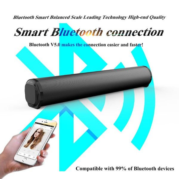 

mini speakers klw 10w wireless bluetooth soundbar stereo home theater audio tv sound bar surround column dual subwoofers bs10a