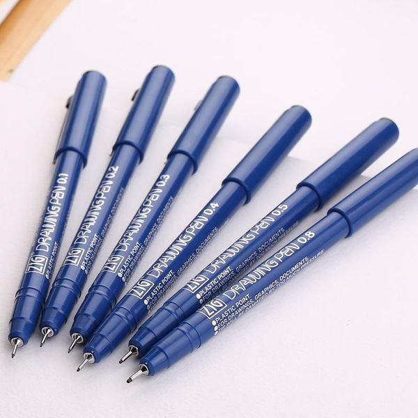 

gel pens 6pcs japan kuretake fine line pen liquid-ink drawing sketch professional