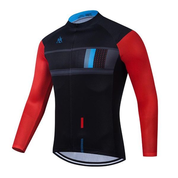 

racing jackets long cycling jersey man mountain bike clothing quick-dry mtb maillot shirt breathale roupa ciclismo masculino, Black;red