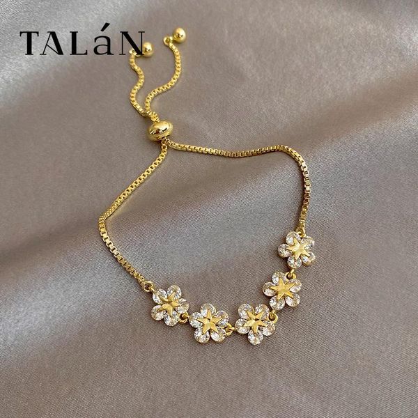 

link, chain exquisite large zircon plum bracelet female ins special-interest design temperament girlfriends cold style, Black