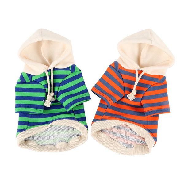

fashion stripes pet dog clothes for warm dog clothes cool hoodie soft puppy pet sweatshirt costume