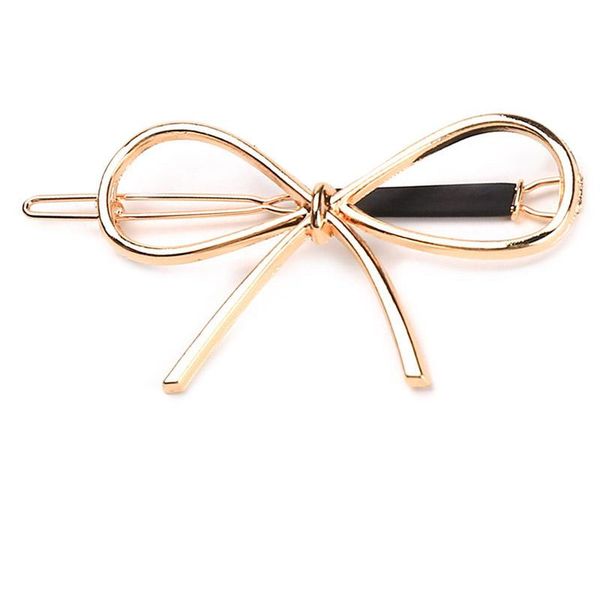 

hair clips & barrettes girls women accessories hairgrips brand holder clip vintage hairpins metal bow knot, Golden;silver
