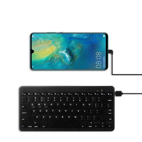 

keyboards wried keyboard for huawei p10 plus honor 20 pro 10i 10 lite 8a 8x 9x phone ultra slim mini wired with stand case