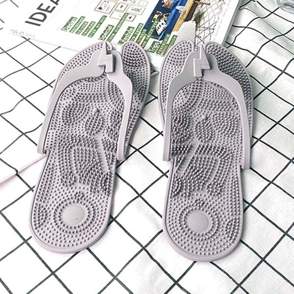 

massage sandals siles drags beach shoes slippers footwear portable leaves anti-smooth behaviors on both sides for adults, Black