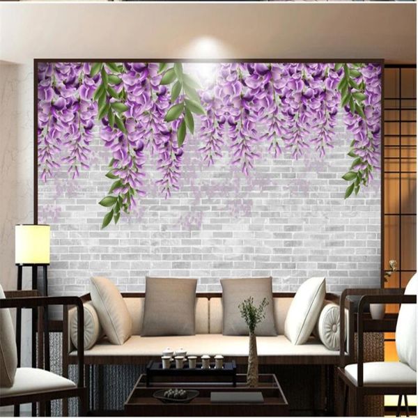 

wallpapers modern minimalist purple flower background wall mural chinese style