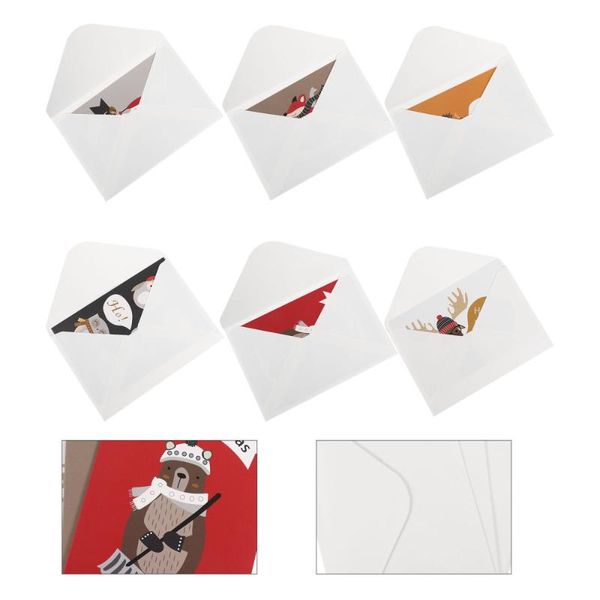 

6pcs festival message cards chic cards new year greeting with envelopes