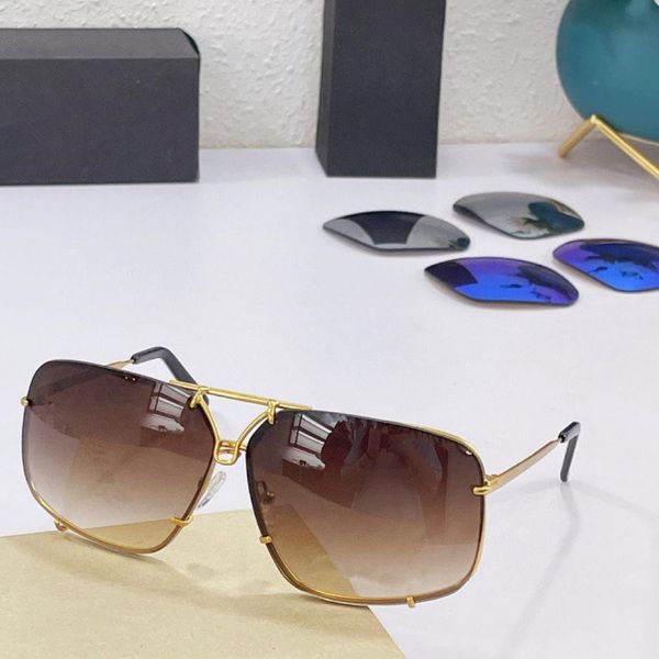

sunglasses for men and women summer style 8928 anti-ultraviolet retro plate metal rectangle full frame fashion eyeglasses random box, White;black