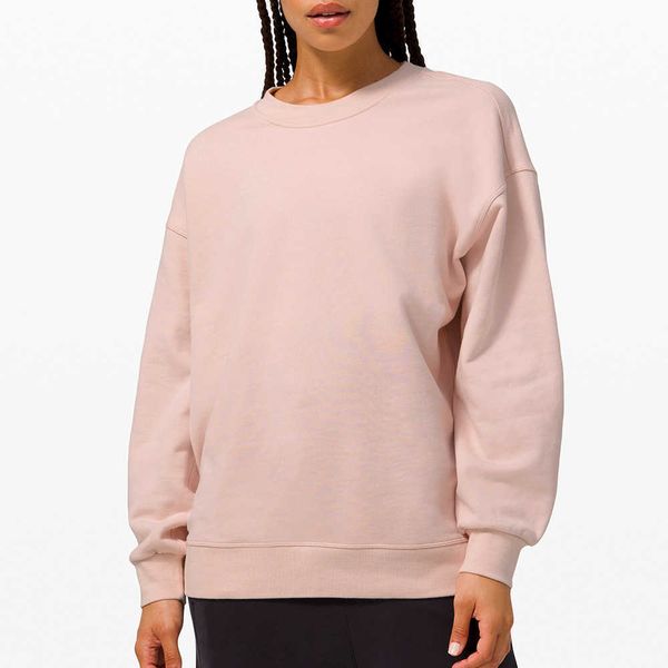 

women's hoodies sweatshirts gym clothes women suit oversized sports round neck long casual fashion fitness, Black