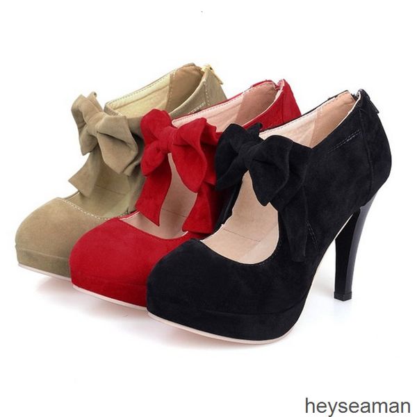 

sandals heel round head solid color thin heel low sweet bow t9oz, Black