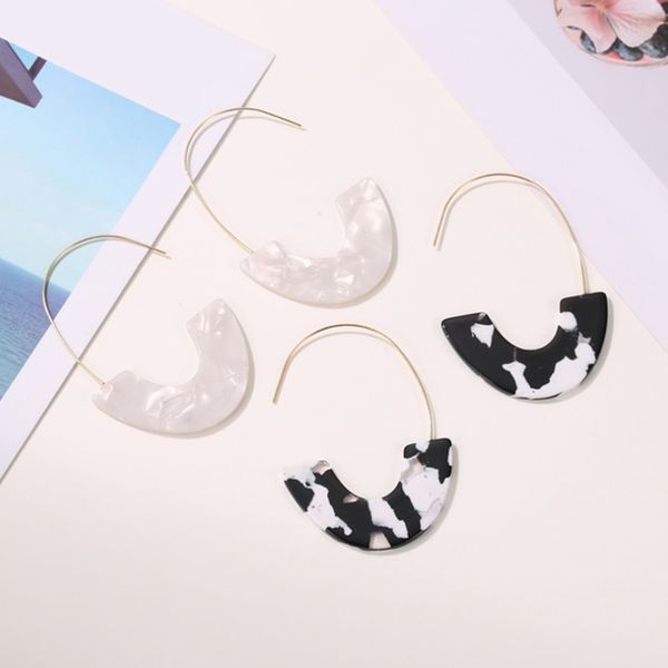 

acrylic earrings statement tortoise hoop earrings resin wire drop dangle earrings fashion jewelry for women