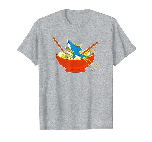 

cool shark and ramen noodles t-shirt for men, women, kids t-shirt, White;black