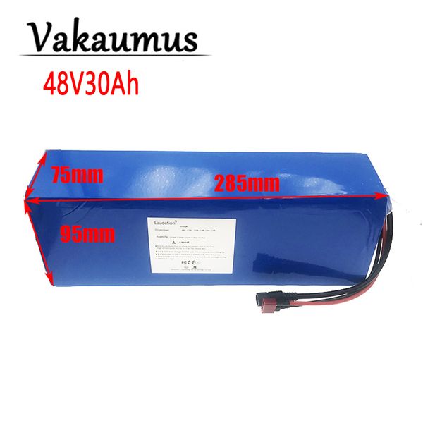 

vakaumus 48v batteries 30ah battery pack 750w high power ebike electric bicycle 25a bms with t plug+ 54.6v2a charger
