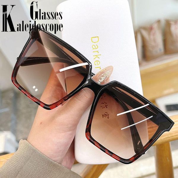 

sunglasses oversized black women men classic square sun glasses female luxury designer gradient sunglass shades uv400, White;black