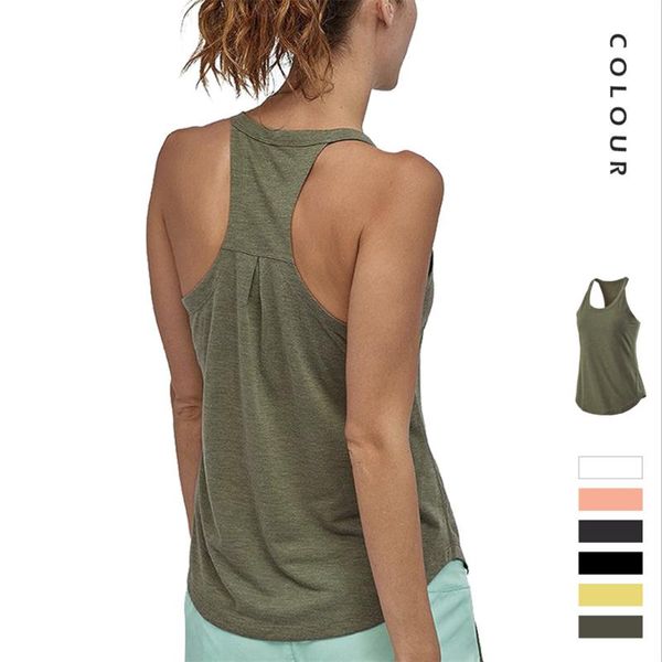

yoga outfit 2021 sleeveless racerback vest sport singlet women athletic fitness tank gym running training shirts