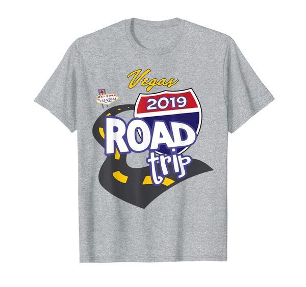 

2019 "vegas" las vegas road trip t-shirt, White;black