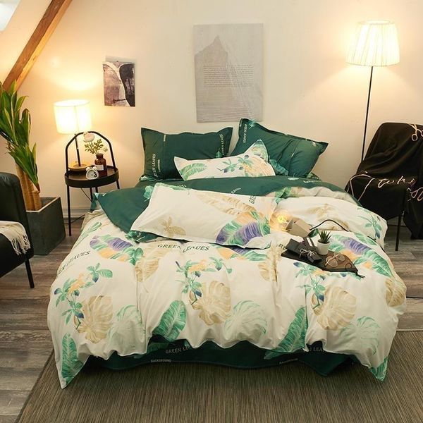 

bedding sets 50grid stripe soft tidy cotton bed linings duvet cover pillowcase sheet twin full  king size 3-4pcs