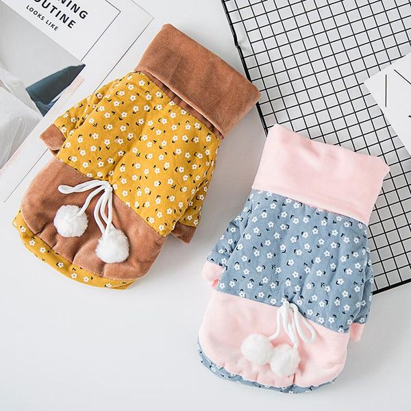 

winter pet dog clothes for small dogs warm fleece patch-work jacket for puppy dog cat clothing ropa para perro coat costume