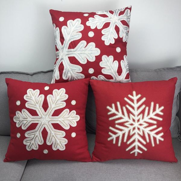 

cushion/decorative pillow 1pc 45*45cm size christmas square cushion cover embroidery santa claus case/decorative case seat
