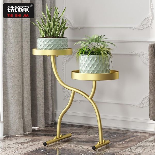 

hooks & rails flower shelf multi-storey indoor living room floor type storage rack iron art green pineapple pot