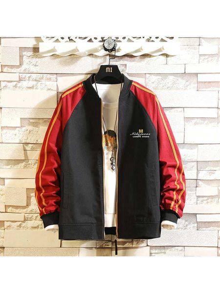 

baseball jacket men spring autumn casual print fashion slim ma 1 zipper bomber jackets men overcoat mens thin pilot jackets 211013, Black;brown