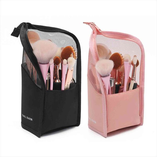 

1pcs multi functional makeup storage cosmetic bags box zipper cosmetics waterproof brush organizer travel carry case