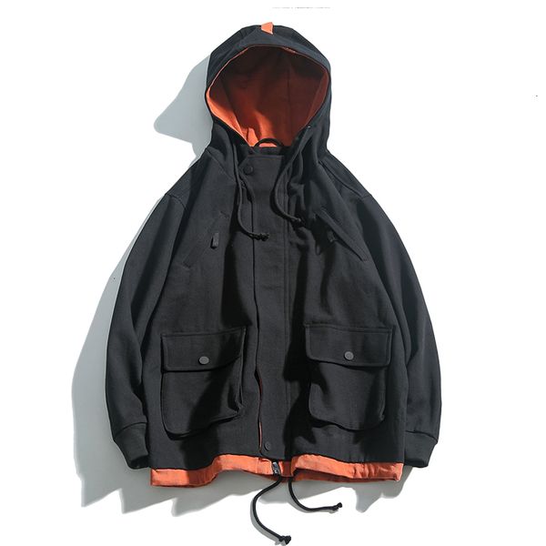 

2021 new bomber jacket zipper winter spring autumn casual solid hooded jackets men's outwear slim fit men clothing n3p1 wv9z, Black;brown
