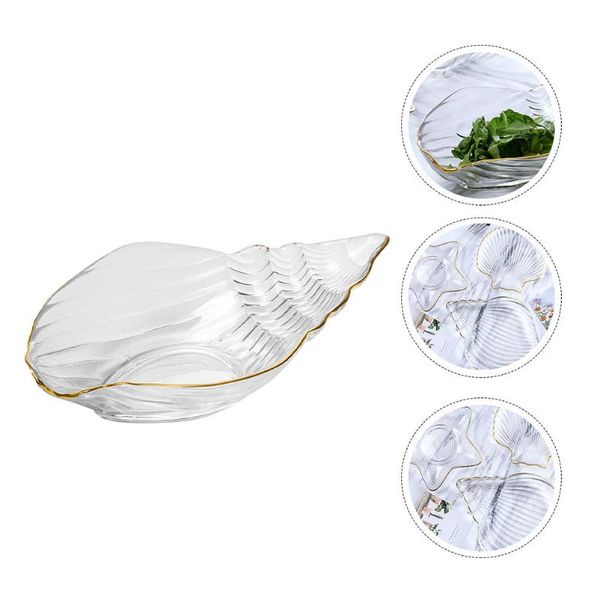 

bowls 1pc glass fruit plate conch shaped bowl serving housewarming gift