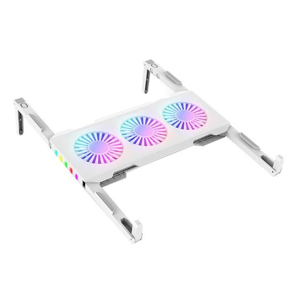 

fans & coolings lapcooling pad rgb foldable cooler stand with 3 high speed quiet and non-slip pillars gaming accessories