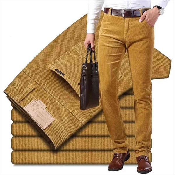 

corduroy casual business fashion women pant solid color elastic regular fit trousers male black khaki coffee red