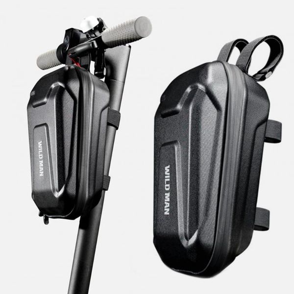 

car & truck racks wild man-ts8 handlebar bag double-layer waterproof eva hard shell storage carrying case for electric scooter