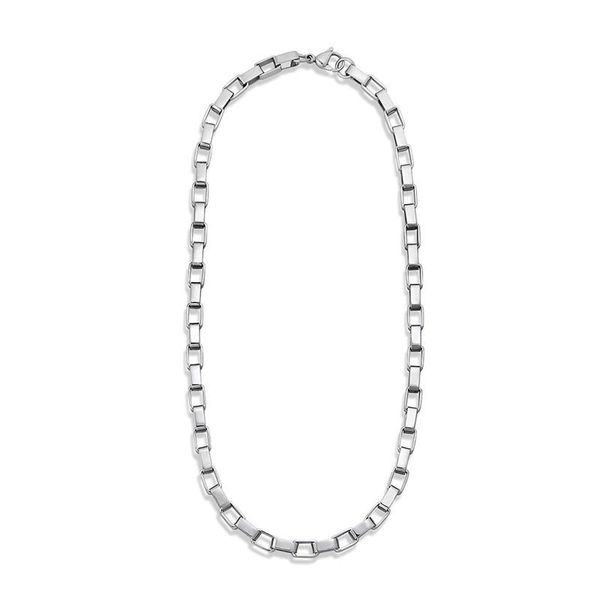 

chains 2021 original design european and american metal thick chain bamboo necklace niche short hip-hop clavicle, Silver