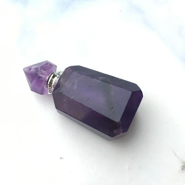 

pendant necklaces translucent texture perfume bottle necklace essential oil diffuser double buckle bottles give drop bottle., Silver