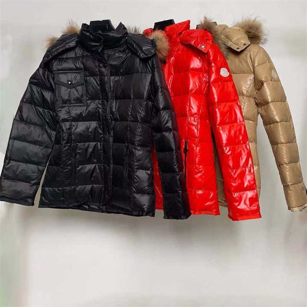 

womens winter down coats women outwear parkas jackets fashion letters pattern light weight bright coat womens solid zipper pocket clothing, Black