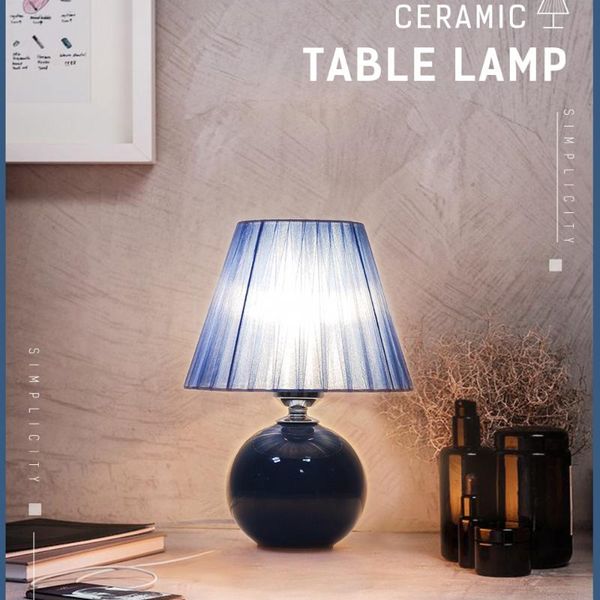 

table lamps ceramic classic fabric e27 led lamp for bedside&foyer&studio 110v 220v