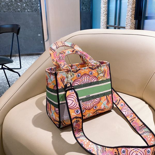 

women's handbag 21 designer plaid embroidery bags fashion collocation diagonal high temperament shoulder bag gift box packaging wf21020