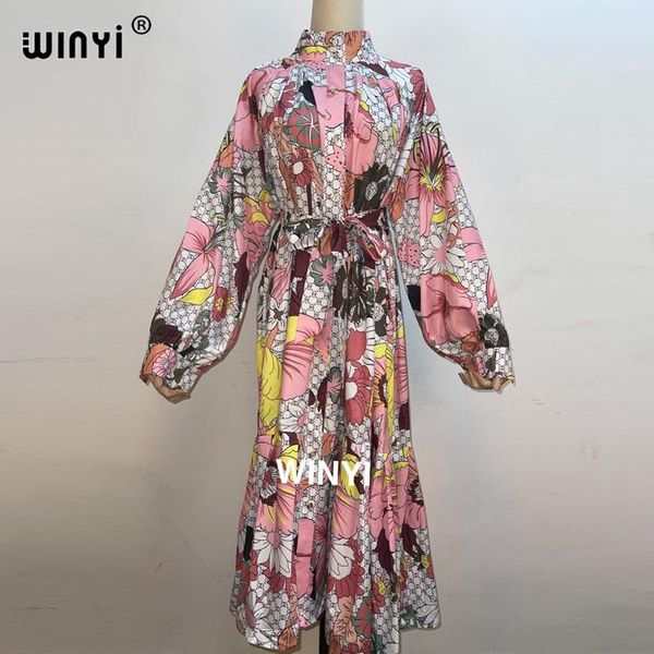 

casual dresses party maxi fall spring est fashion runway women long sleeve flower printed 3d butterfly embroidery dress vestidos winyi, Black;gray