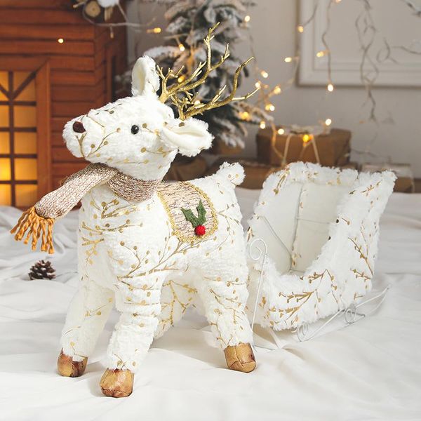 

christmas decorations decoration ornaments deer cart sleigh daily necessities window doll dolls natal