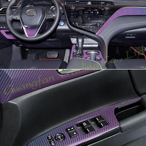 

interior central control panel door handle 3d 5d carbon fiber stickers decals car-styling cover parts products accessories for toyota camry