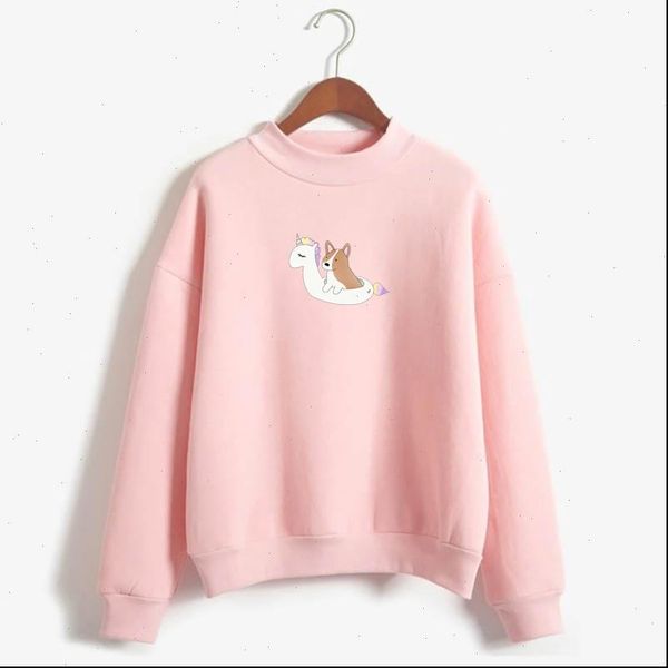 

2021 kpop women sweatshirt new corgi sweatshirt clothes kawaii cartoon shiba inu sweatshirt pullover hooded cute fashion hoodi, Black