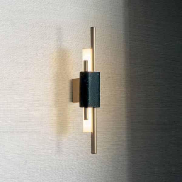 

wall lamp 6w led marble acrylic light luxury sconce living room bra bedroom bedside el lobby aisle staircase lighting