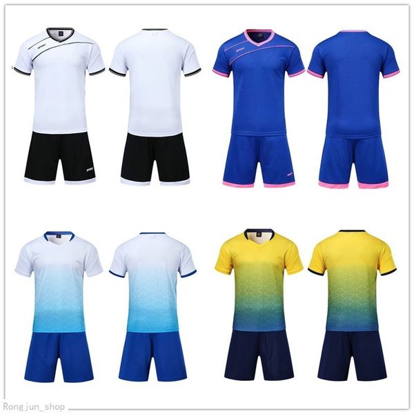 

2021 soccer jersey sets smooth royal blue football sweat absorbing and breathable children's training suit 001 436, Black