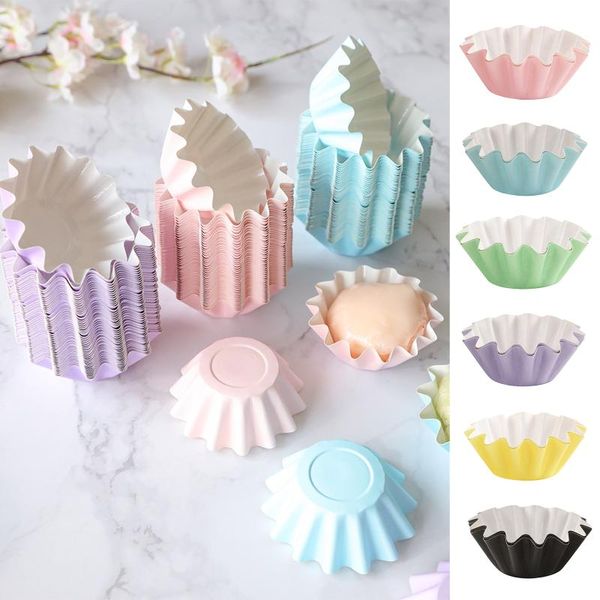 

rolling pins & pastry boards 50pcs macaron cupcake paper food grade coated liner baking muffin box cup case party tray cake decorating tools