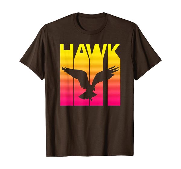 

1980s retro hawk bird lover t-shirt, White;black