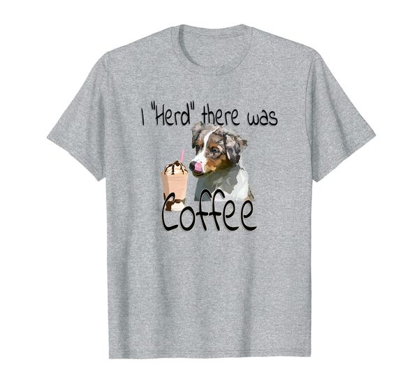 

herd there was coffee t-shirt, White;black