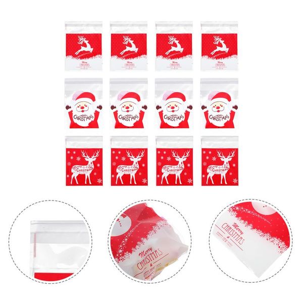 

gift wrap 300pcs christmas candy bags biscuit packaging opp self-adhesive
