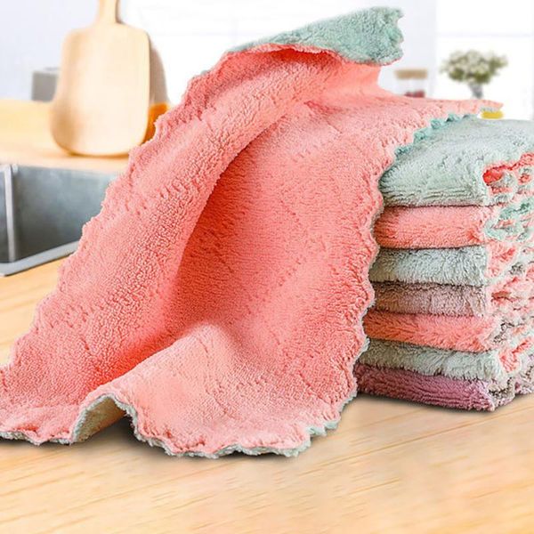 

towel mcao 4pcs/set microfiber dish towels for kitchen absorbent thicker cleaning micro fiber wipe table home dust cloth jf87