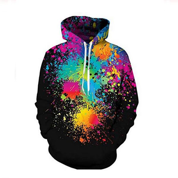 

new fashion summer designer hoodies mens women 3d casual hoodie paint harajuku pullovers rq0675, Black