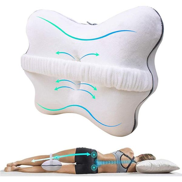 

pillow 2021 butterfly shaped pinch leg memory foam slow resilience beauty legs and neck solid color