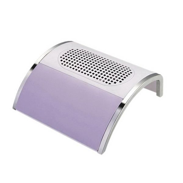 

nail art equipment suction dust collector 2 fans strong vacuum cleaner manicure tools with collection bag eu plug, Silver