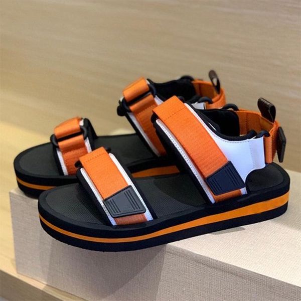 

sandals summer platform women hook & loop flats lovely pink yellow casual beach shoes 2021, Black